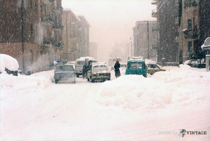 Grande nevicata Via Armaioli Brescia