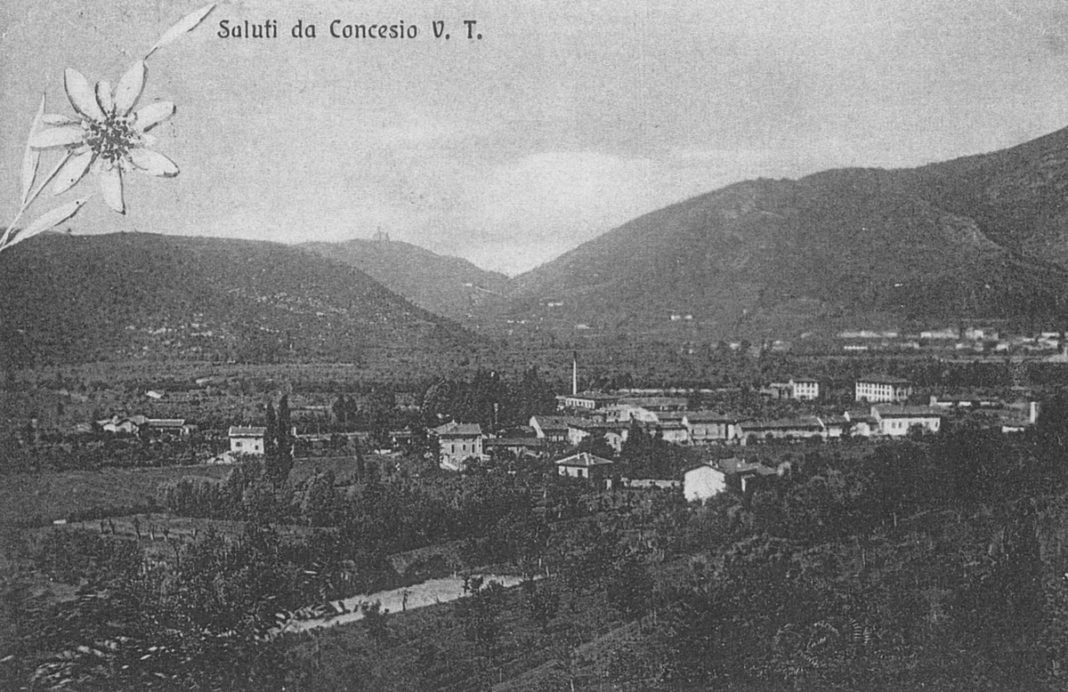 Panorama di Concesio preso dalla Verdura (circa 1920)