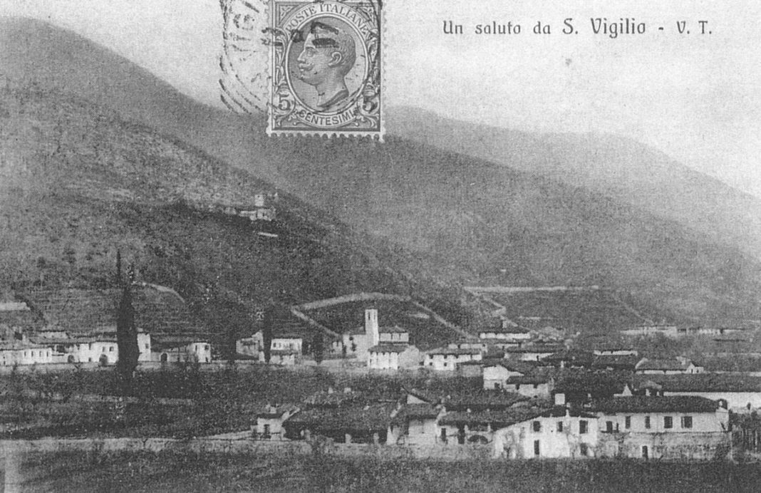 Un'antica cartolina di S.Vigilio di Concesio (circa 1910)