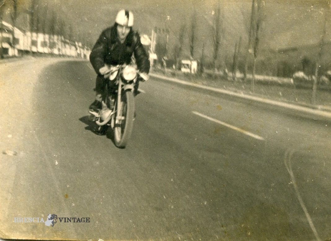 in moto in via Triumplina anni 60