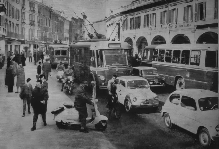 Traffico in Corso Zanardelli – anni 60